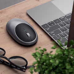 SATECHI M1 Wireless Bluetooth Mouse, USB-C Rechargeable, Compact, Silver