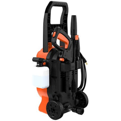 BLACK+DECKER BEPW1600 1300W 1600 PSI 110 Bar Pressure Washer for Car, Bike, Home & Garden Cleaning Use with Multiple Accessories Included, 1 Year Warranty, Orange & Black
