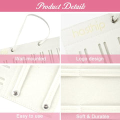 HASTHIP Hair Clip Organizer, 3-Layer Wall Hanging, Large Capacity, Pink