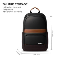 PAZZO Milestone Laptop bag for men | Office bag for men| Laptop Backpack for Men and Women with Anti-Theft Design, USB Port and 1 Year Warranty | Fits up to 15.6 inch Laptop, Macbook ~ Blue