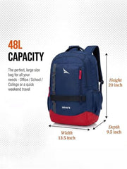 Lunar's Bingo - 48 L Laptop Bags | Laptop backpack for men | Laptop bag 15.6 inch | School bags | College bag for boys | Office backpack for men | Travel backpack with 1 Year Warranty