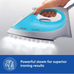 Philips Steam Iron GC1011/01 with 1200 Watts power, linished soleplate, up to 15 g/min of steam