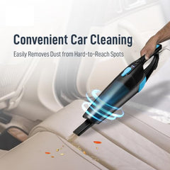 KENT Dash Vacuum Cleaner | 600W | High Suction Power >16 kPa | Cyclone5 Technology and HEPA Filter | Bagless Design | Ideal for Floor, Curtain, Carpet, Sofa & Car | Black & Blue