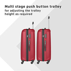 Safari Cabin Thorium Neo 8 Wheels Set of 2 (+ Medium) Trolley Bags, Hard Case Polycarbonate, 360º Spinner Wheeling Luggage for Men & Women, Travel Bag Suitcase, Dusk Green
