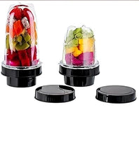 Stainless Steel Combo (Mini 180 Ml & 250 Ml) Jar Set one for Mixer Grinder, Compatibility with all mixer grinders with 2 slots of jar fitting with 4 teeth coupler