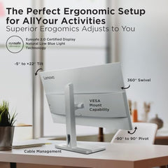 Lenovo L-Series 27 inch (68.5cm) QHD IPS Monitor| 100Hz, 1ms, FreeSync, 99% sRGB, 90% DCI-P3, 3Wx2 Speakers, 2X HDMI 2.1, 1x DP 1.4, Tilt, Swivel, Pivot Height Adjust Stand, Grey, L27q-4A