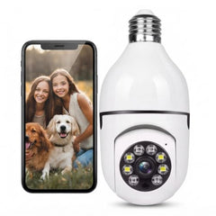 Vexcrion 360° WiFi Smart Security Camera with Dual Lens, 2-Way Audio, Night Vision, Motion Detection, Mobile App Remote View, Home CCTV Camera