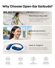 Soundcore AeroFit 2 by Anker Open Ear Earbuds, Open Ear Headphones, Earbuds