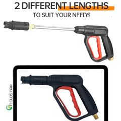 Fieldstar High Pressure Car Washer Gun with Adjustable Nozzle | Heavy Duty Spray Gun with Lock Trigger & Extension Rod | Compatible with Most Pressure Washers