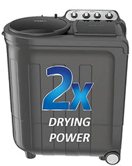 Whirlpool 7.5 Kg 5 Star Turbo Dry Semi-Automatic Top Loading Washing Machine ( ACE 7.5 TRB DRY MAX Grey Dazzle, 5 YR, 10 MIN Quick Drying)