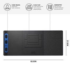 DailyObjects Large Premium Vegan Leather Desk Mat|Anti-Skid|Anti-Slip|85*45cm|Reversible Desk spread Turf Desk/Laptop Mat for Work from Home/Office/Gaming- Extended mouse pad and keyboard desk pad-Tan