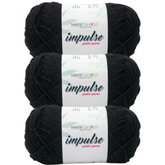 WOAFASHIONS - World of Arts Impulse Hand Knitting & Crochet Yarn, Premium Acrylic, 4 : Medium (Anchor Grey) (100gms / 3.5oz / 200mtr / 218yds)