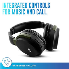 URBN Thump 550 Bluetooth 5.4 Wireless On Ear Headphone | HD Sound | Deep Bass | in-Built Mic | Type-C Charging | Foldable | Aux | Micro SD Card | 1 Year Replacement Warranty (Camo)