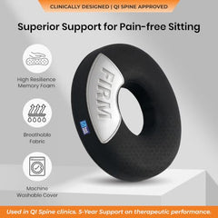 Donut Pillow for Tailbone Pain | 5-Year Warranty | Coccyx Cushion for Hemorrhoids, Piles, Fistula, Sciatica, Pregnancy Pain | Car Seat Cushion for Office Chair | Orthopedic Ring Pillow | Up to 100 Kgs