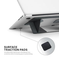 SKYVIK Elev8 Adhesive Adjustable Laptop Stand Ergonomic 2 Angles with Anti Slip Grip Sleek Arc Design