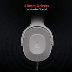 boAt Bassheads 900 Wired On Ear Headphones with Mic (Carbon Black)