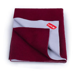 LuvLap Instadry Waterproof Baby Dry Sheet, Small Size 50x70 cm, Extra Absorbent Quick Dry Sheet for New Born,Toddler, Anti-Piling Fleece for Baby, Bed Protector, Pack of 2, Maroon & Navy Blue