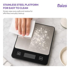 Kaizo NORI - Digital Kitchen Scale, 1g Accurate Food Weighing Machine with Stainless Steel Platform, 10kg Electronic Cooking Scale for Baking, Meal Prep, Diet, Portion Control & Weight Management