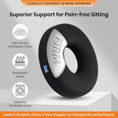 Donut Pillow for Tailbone Pain | 5-Year Warranty | Coccyx Cushion for Hemorrhoids, Piles, Fistula, Sciatica, Pregnancy Pain | Car Seat Cushion for Office Chair | Orthopedic Ring Pillow | Up to 100 Kgs