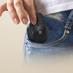 Portronics Toad Mino Rechargeable Bluetooth Mouse with Small Compact Size, Dual Wireless (Bluetooth + 2.4 GHz), Multi-Device Pair, Adjustable Sensitivity, for Laptop, PC, Tablet, Smartphone (Black)