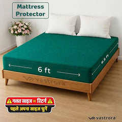 Vastrora 100% Waterproof Mattress Protector Queen Size 5x6 Ft | 60x72 in | Pee & Urine Proof Mattress Cover | Elastic All-Around | Terry Cotton Fitted Bed Cover | Noiseless, Breathable Bed Protector