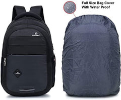 Martucci 36L Spacious Lightweight Polyester Laptop Backpack Unisex/College/School/Travel Backpack/Business Bag/Unisex Travel Backpack with Rain Cover (Compatible with upto 17 inch laptop)(Navy Blue)