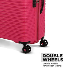 American Tourister Liftoff+ with TSA Lock & 8 Wheel, 3Pc Set (Small +Medium +Large) Hard PP Check-in Suitcase for Travel/Trolley Bag for Travel/Travel Bag with Double Wheel - Spa Blue