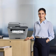 Brother MFC L2701DW WiFi Auto Duplex Laser Printer with 30 PPM Print Speed, Multifunction Print Scan Copy Fax, Automatic Document Feeder, 2 in 1 ID Copy Button, 2-line LCD Display, 250 Sheets Tray