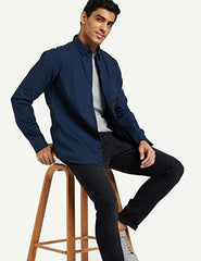 Amazon Brand - Symbol Men's Pack of 2 Cotton Casual Shirt| Regular Fit | Plain | Full Sleeve | Available in Plus Sizes