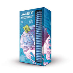 ASCENY Coiled & Double-Sleeved Mechanical Keyboard Cable, for Type-C Mechanical Keyboards (Pink)