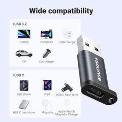 Sounce USB to 3.5mm Female Adapter, USB Headphone Audio Jack External Stereo Sound Cable Cord Splitter for MacBook, Laptop, Linux, PS4, Headset - Grey