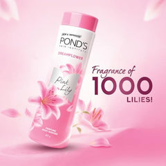 POND'S Dreamflower Floral Perfume Powder with Glow-Boosting Vitamin B3| Crafted with Superfine Minerals for Smooth Texture| Mesmerizing Long-Lasting Floral Fragrance of Pink Lily,200g