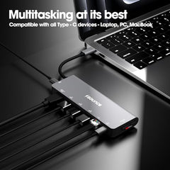 Sounce 4-Port USB 3.0 Hub for PC – High-Speed Aluminum USB Hub Compatible with PC, MacBook, Mac Pro, Mac mini, iMac, Surface Pro, and XPS. 4-Port High Speed USB Hub with Aluminium Shell