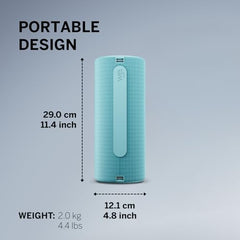 We. by Loewe Hear 2 Portable Bluetooth Speaker, 60W Music Power, Deep Bass Subwoofer, 17 Hr Long Battery Life, IPX4 Water Resistant, USB-C Wireless Speaker for Home & Outdoor, Storm Grey