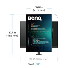 BenQ RD280UA 28.2” 4K+ 3840x2560 3:2 Special Ratio Programming Monitor with Ergo-Arm and Backlight | 90W USB Type-C| Advanced Coding Mode|Nano Matte Panel|Night Hours Protection