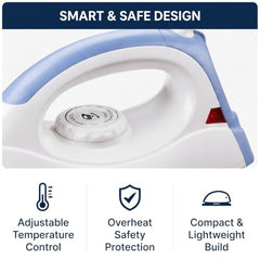 Bajaj Neo 1000W DX 4 Plastic Dry Iron, Blue