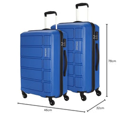 Kamiliant by American Tourister 3 Pc Harrier Edge 8W Set 56 Cm, 68 Cm & 78 Cm - Small, Medium & Large Polypropylene(PP) Hardside 8 Wheels Spinner Luggage Set/Trolley Bag Set (Slate Grey)