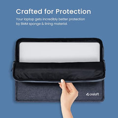 Craloft Laptop Sleeve Cover Bag for 16 Inch MacBook Pro with Charger Pouch – Slim, Water-Resistant & Protective Case – Perfect for Office & Travel Use