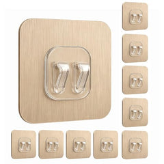 DALUCI 5 Pair Heavy Duty Male-Female Interlocking Adhesive Wall Hooks for Hanging | Sticker Hooks for Wall Heavy Items | Nail-Free Wall Hanger Hook for Bathroom, Kitchen (Male - Female, Pack of 10)