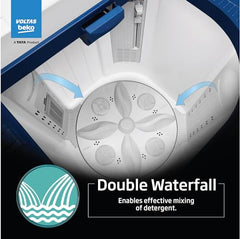 Voltas Beko, A Tata Product 8.5 Kg 5 Star Semi-Automatic Top Loading Washing Machine (WTT85UHA/OK5I0I0W01, Blue, Air Dry & Pulsator wash technology)