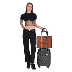 Womanix Laptop Tote Bag,14 inch Laptop Bag, Shoulder Bags With Back Trolley Strap, Casual Briefcase, Handbag for Travel, Office, College,Work