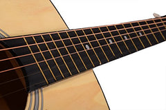 Juârez Acoustic Guitar Kit, JRZ38C/BK 38 Inch Cutaway, 038C with Bag, Strings, Pick and Strap, Black