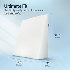 Orthowala Premium Adjustable Bed Wedge Pillow with Headrest – Memory Foam Support for Acid Reflux, Snoring, Back & Leg Pain – 2 Years Warranty