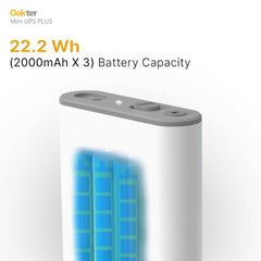Oakter Mini UPS Basic for WiFi Router Broadband Modem | Supports 12V-2A Routers. Backup Upto 3 Hours | WiFi Router UPS Power Backup During Power Cuts| Current Surge & Deep Discharge Protection