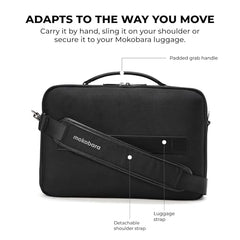 MOKOBARA Bento Briefcase 14 Inch Laptop Bag 15L Office Use Black