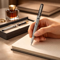 Parker Gift Set | Vector Special Edition Chrome Trim Roller Ball Pen with Parker Keychain | Ideal for Gifting | Elegant Gift for Any Occasion