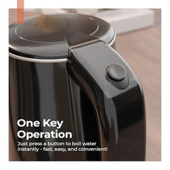 Lifelong Electric Kettle 1.5 Litre | 1350W Kettle | 304 Stainless Steel Inner Body | Cool Touch Body | Auto Shut-Off |Overheat Protection | Wide Mouth for Easy Cleaning | 360 degree Cordless Operation