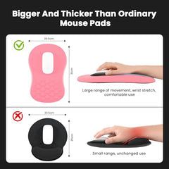 EooCoo Mouse Pad for PC, Mouse Pad Wrist Support, Mousepad Large, Black