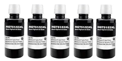 CANOFF GT53Xl for HP Black Pigment Refill Ink Compatible for HP Ink Tank 115, 310, 315, 319, 410, 415, 416, 419, 455, 500, 515, 530, 615, GT 5810, GT 5811, GT 5820 (GT53XL Black 5, 135ml)
