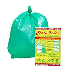 Clean India - Plastic Garbage Bags|6 Packs Of 30 Pcs | 19X21 Medium Disposable Garbage Trash Waste Dustbin Bags Of 54Cm X 48Cm (Ci19210008) - 180 Count